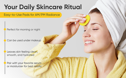 RAXACA Turmeric + Kojic Acid Cleansing Pads